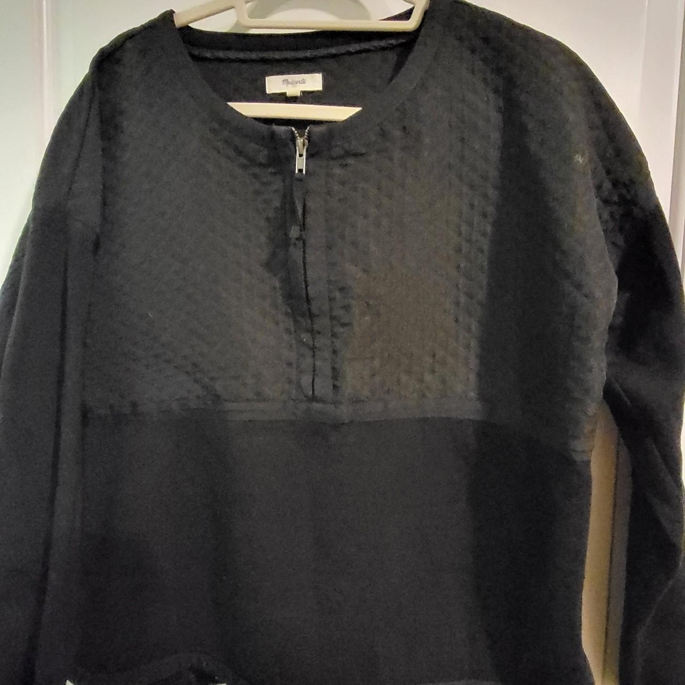 Madewell Black Textured Top